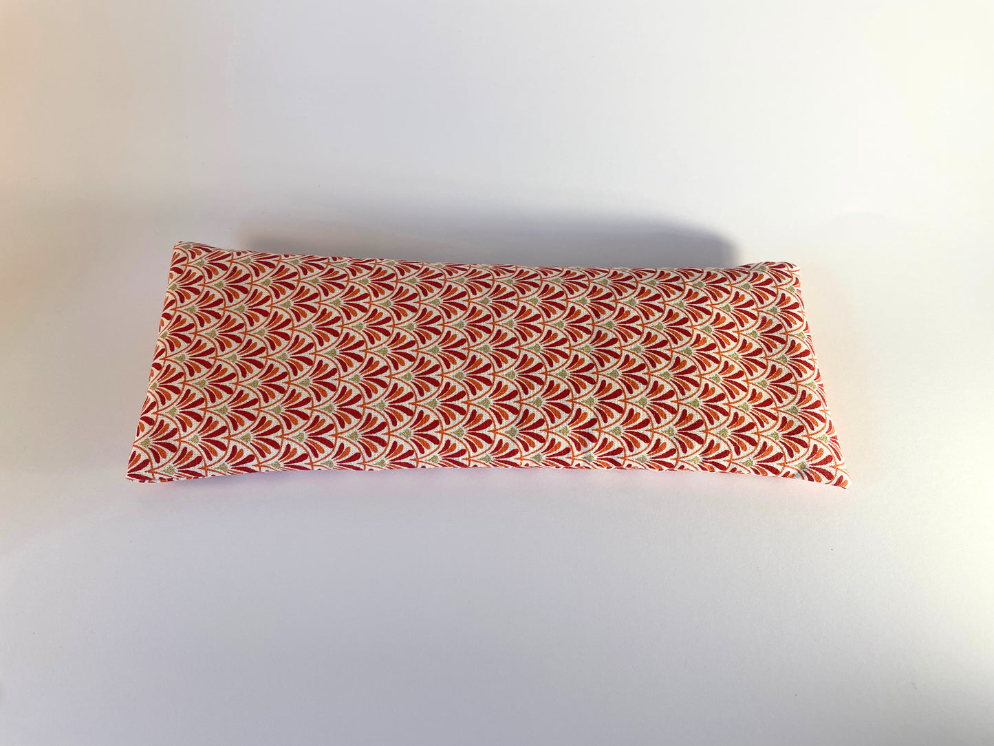 Eye Pillow Ecaille rouge - Coussin relaxation des yeux ou bouillotte aux graines de lin